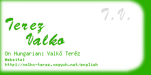terez valko business card