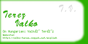 terez valko business card